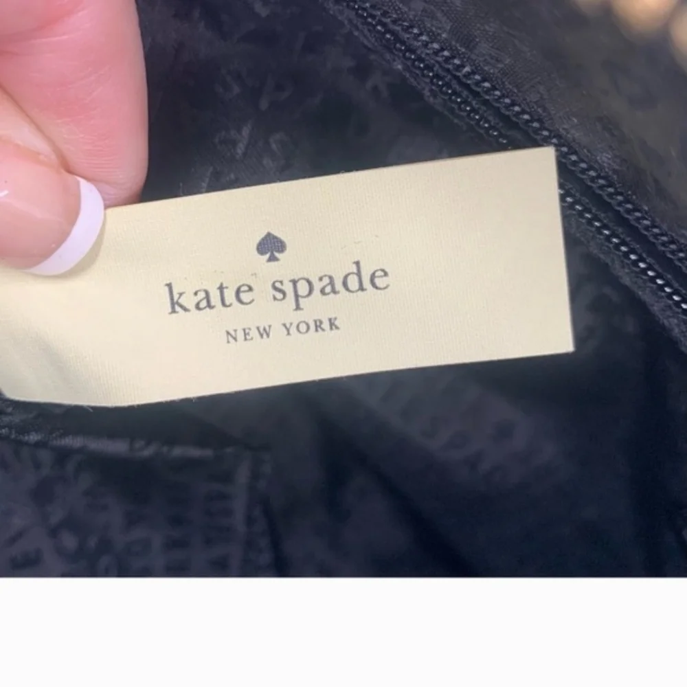 BNWOT Kate Spade Grove Street "Carli" Black, Pink, Cream White Striped Satchel - Picture 6 of 10